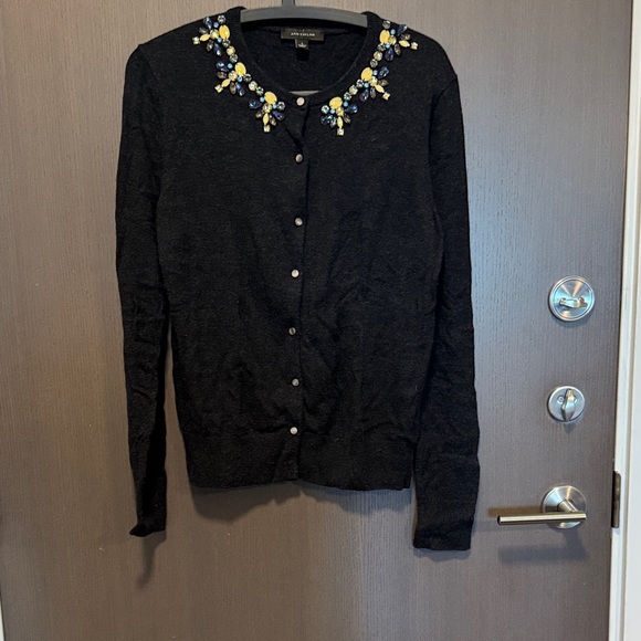 Ann Taylor Sweaters - Ann Taylor Black Cardigan with Jewel Embellishments